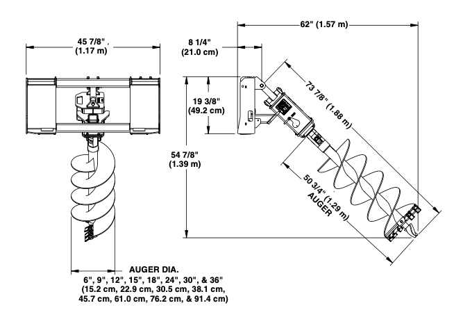 Rent the Hydraulic Auger - 10-20gpm 2